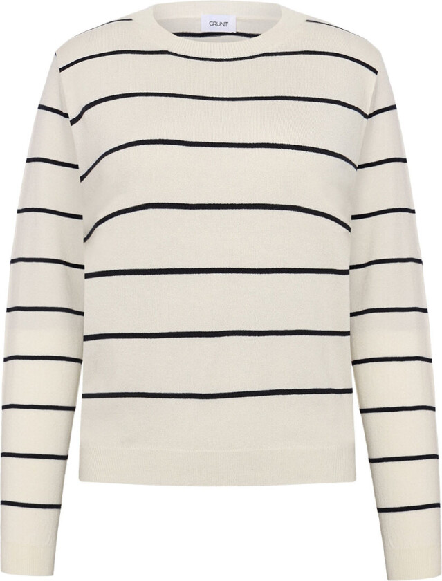 Genser - Strikk - GrFerro - Off White Stripe - - 12 år (152) - Genser