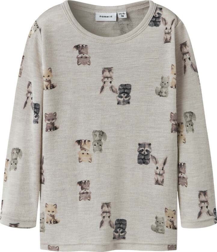 Genser - Ull - NmmWang - Nacreous Cloud/Forest Animals - - 6 år (116) - Genser