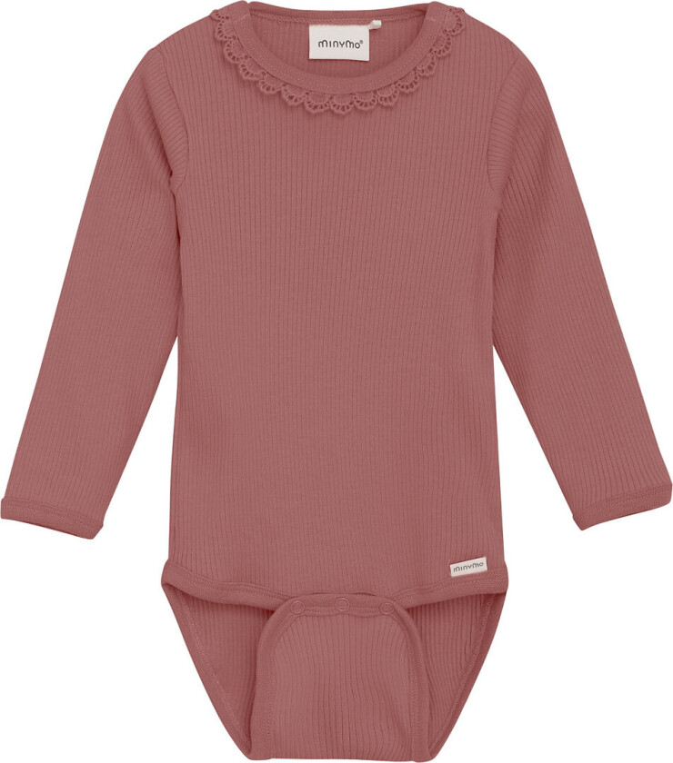 Body I/e - Rib - Visnet Rose - - 2 år (92) - Langermet Body