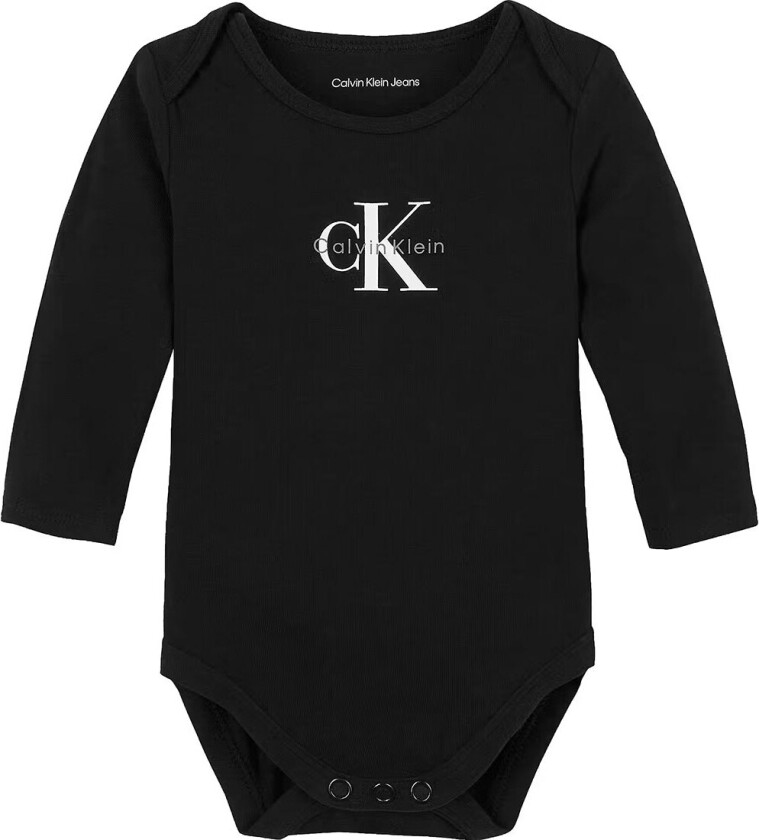 Body I/e - Monogram - Sjokk Black - - 1 år (80) - Langermet Body