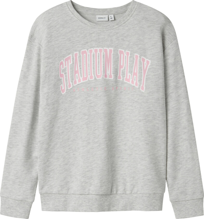 Collegegenser - NkfLiona - Light Grey Melange - - 6 år (116) - Collegegenser