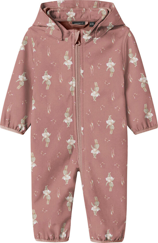 Bilde av Softshell Dress m. Fleece - NbnAlfa08 - Woodrose/Bunny - - 50/56 - Softshell