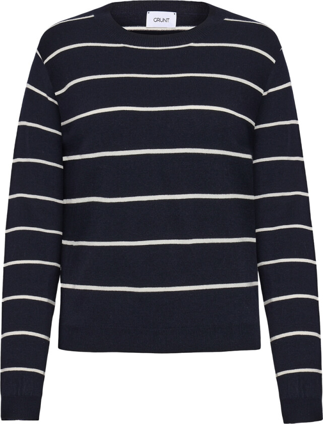 Genser - Strikk - GrFerro - Navy Stripe - - 10 år (140) - Genser