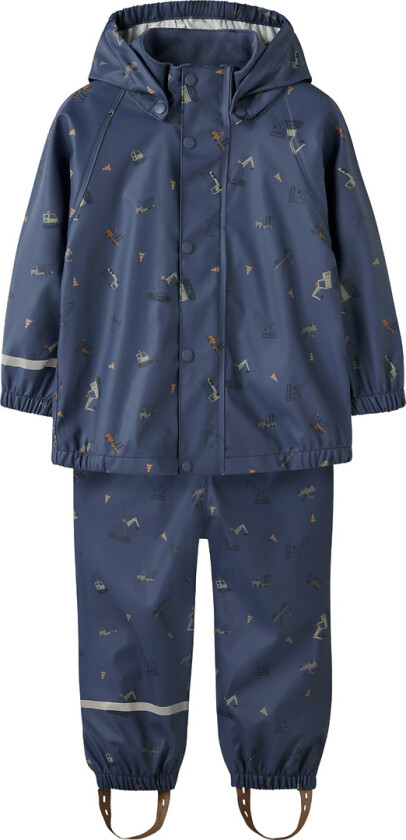 Regntøy m. Seler - NmmTørr10 - Vintage Indigo m. Trykk - - 5 år (110) - Regntøy