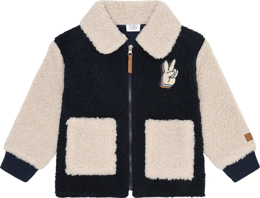 Fleecejakke - Erik Teddy - Mer Navy - - 7 år (122) - Fleecejakke