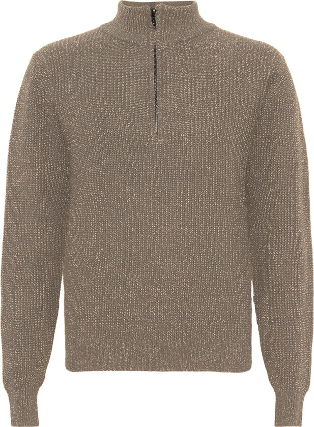 Genser m. Glidelås - Strikk - Grønntone - Nature Melert - - 16 år (176) - Genser