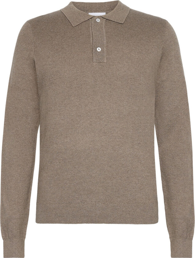 Poloskjorte - Strikk - GrHam - Nature Melert - - 16 år (176) - Genser