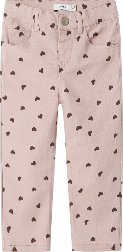 Jeans - NmfRose - Polert Lilac/Heart - - 6 år (116) - Jeans