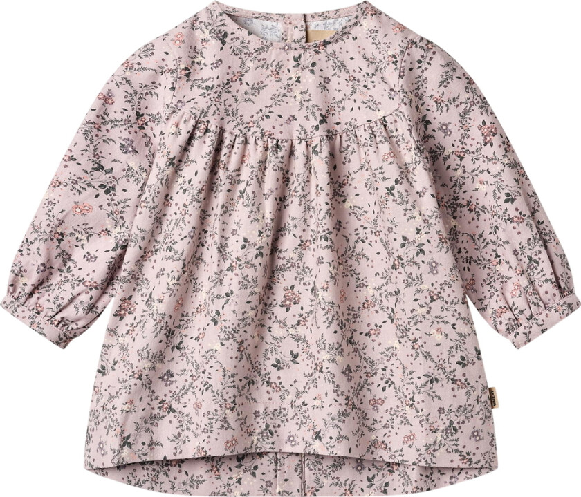 Kjole - Fenja - Lilac Rutete blomster - - 1 år (80) - Kjole
