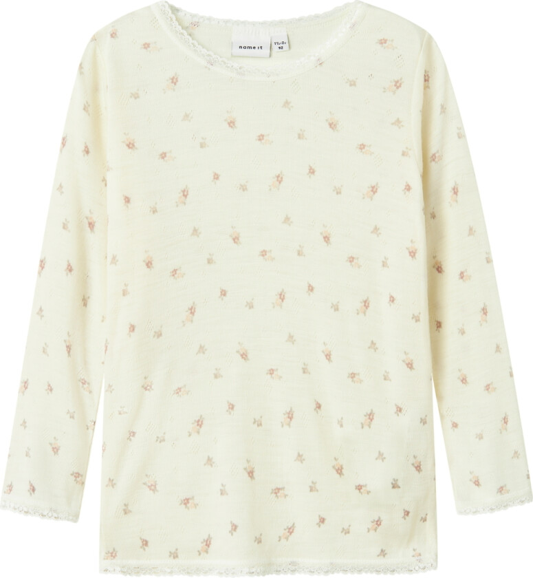Genser - Ull - Noos - NmfWang - Snow White/Small blomste - - 7-8 år (122-128) - Genser