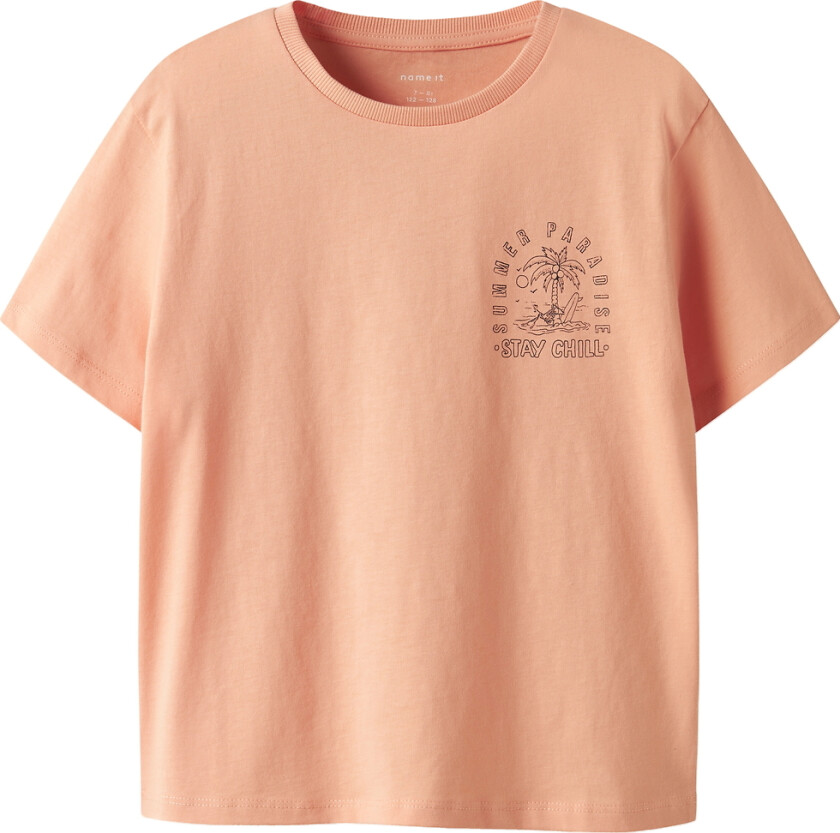 T-skjorte - NkmPreddi - Peach Nektar - - 11-12 år (146-152) - T-skjorte