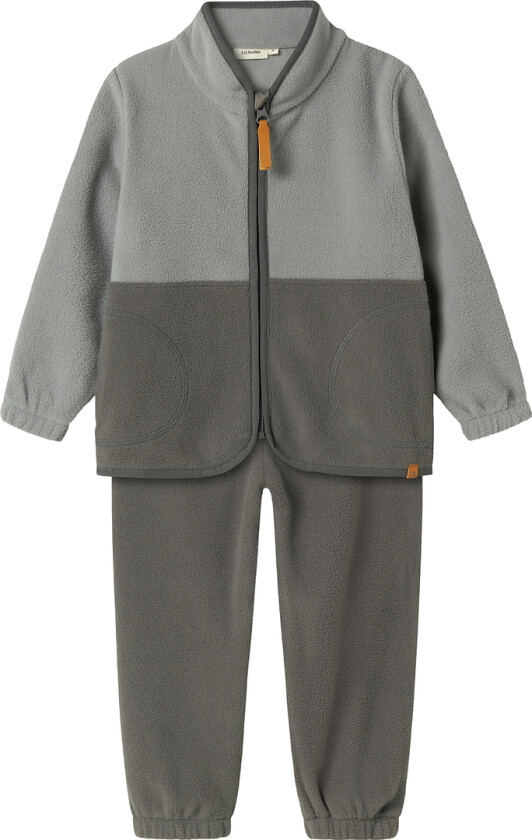 Lil' Atelier Fleecesett - NmmL-spektre - Ultimate Grey - Lil Atelier - 2 år (92) - Fleecejakke