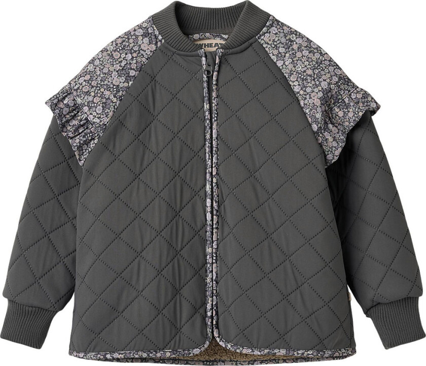 Termojakke - Ellas - Black Sea m. Blomster - - 3 år (98) - Termoklær