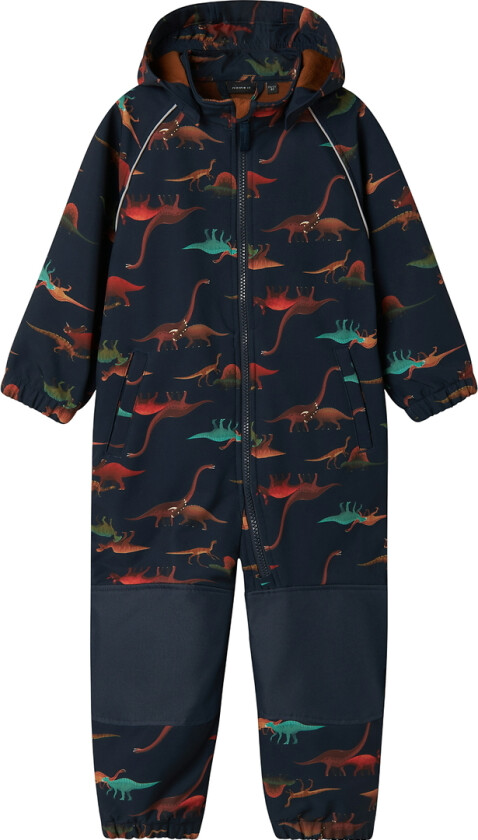 Softshell Dress m. Fleece - Nei - NmmAlfa08 - Dark Safir - - 1 år (80) - Softshell