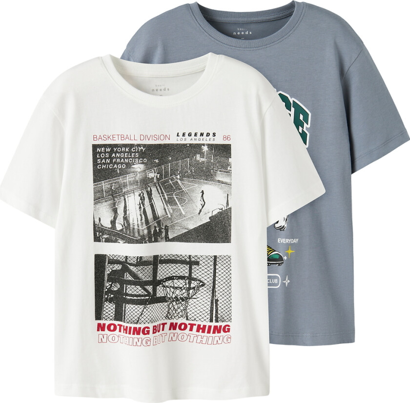 Genser - 2-pack - NkmVoto - Tradewinds/Cloud Danser/Bask - - 7-8 år (122-128) - T-skjorte