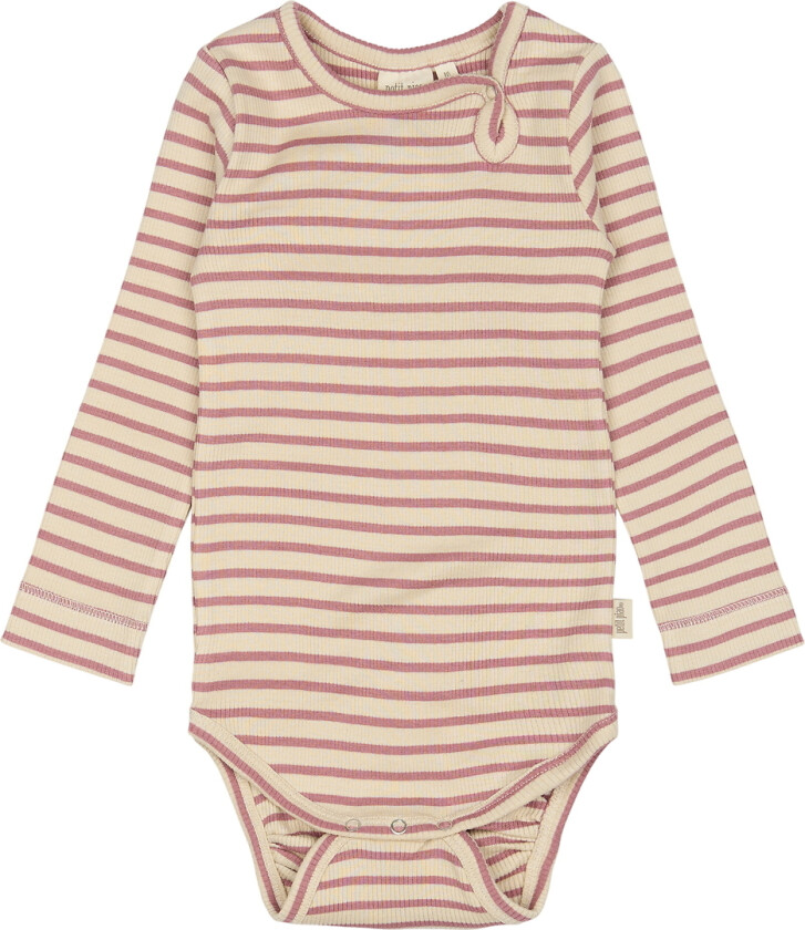 Body I/e - Rib - Modal - Nostalgisk Rose/Off White - - 74 - Langermet Body