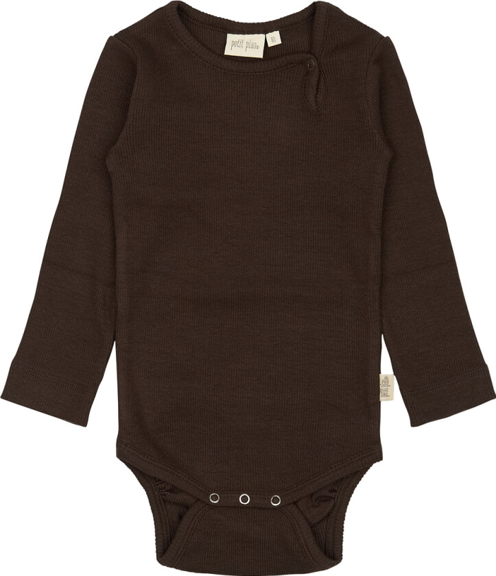 Body I/e - Rib - Modal - Kaffebønne - - 74 - Langermet Body