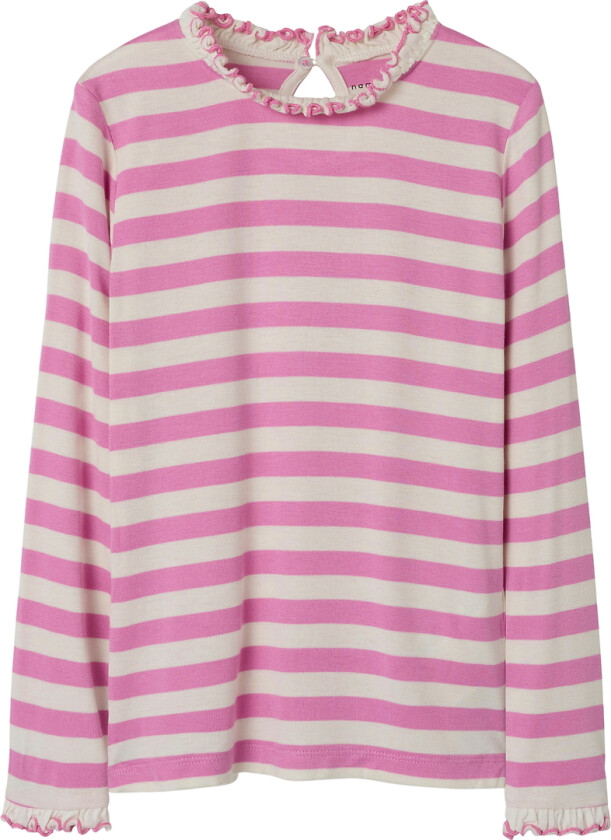 Genser - NkfPrakula - Fuchsia Rosa/Bright White - - 9-10 år (134-140) - Genser