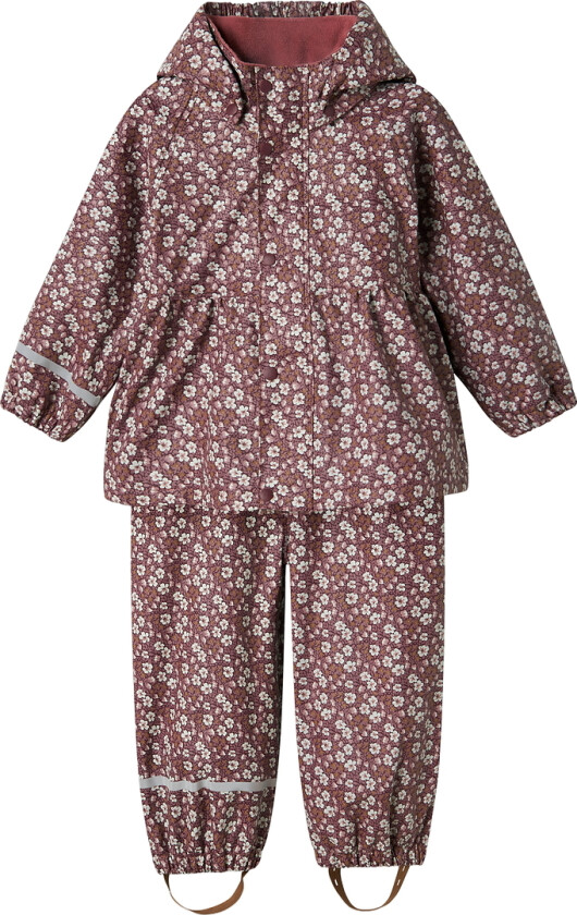 Regntøy m. Seler - NmfDry10 - Fig m. Blomster - - 4 år (104) - Regntøy