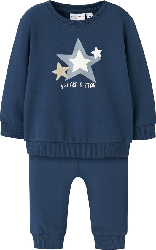 Joggedress - NbmVonne - Insignia Blue/Stjerner - - 62 - Joggedress