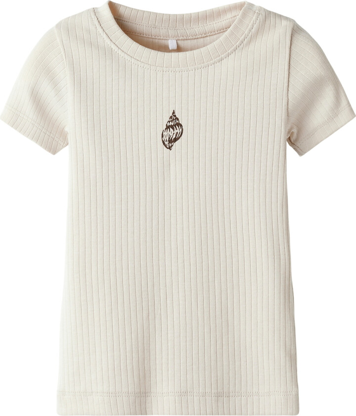 T-skjorte - Rib - NbfHusina - Sandshell - - 50 - T-skjorte