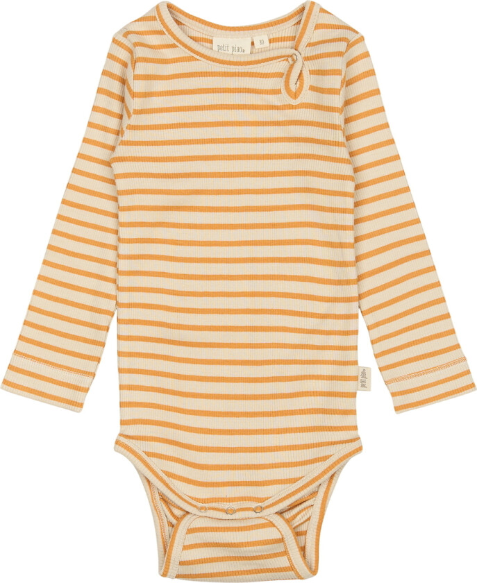 Body I/e - Rib - Modal - Solsikke/Off White - - 1 år (80) - Langermet Body