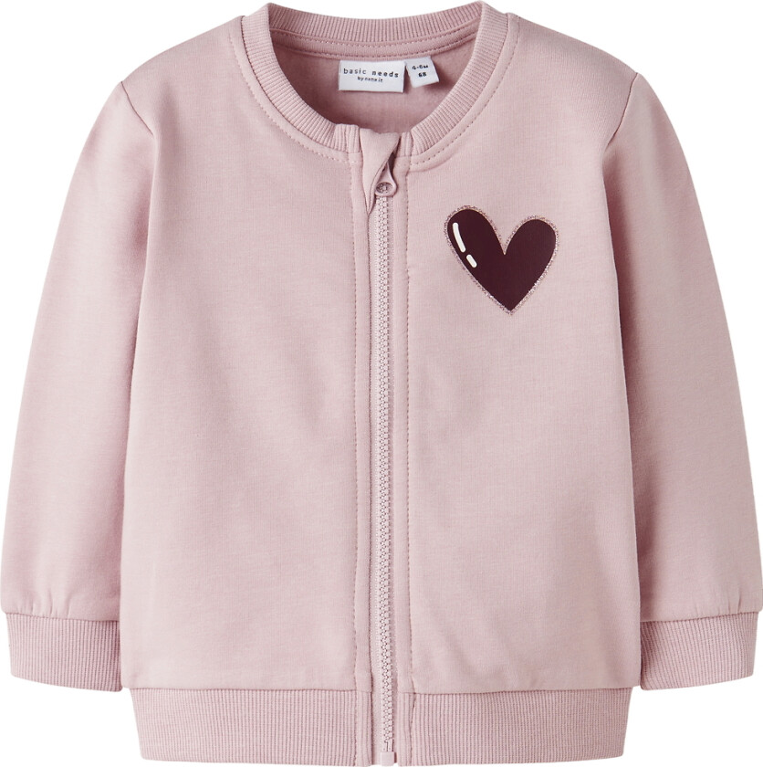 Genser med Glidelås - NbFVrillie - Polert Lilac/Heart - - 68 - Cardigan