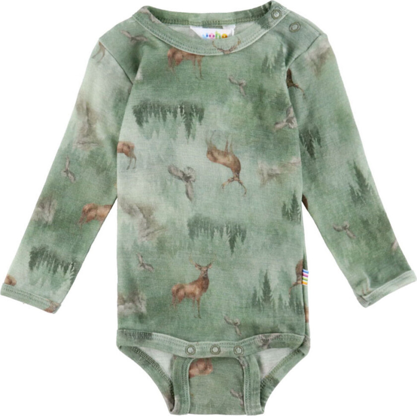 Body I/e - Ull - Grønn m. Skog - - 50 - Langermet Body