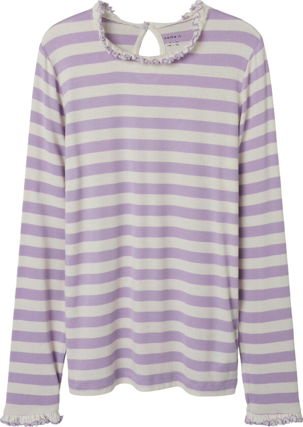 Genser - NkfPrakula - Lavendula/Bright White - - 11-12 år (146-152) - Genser