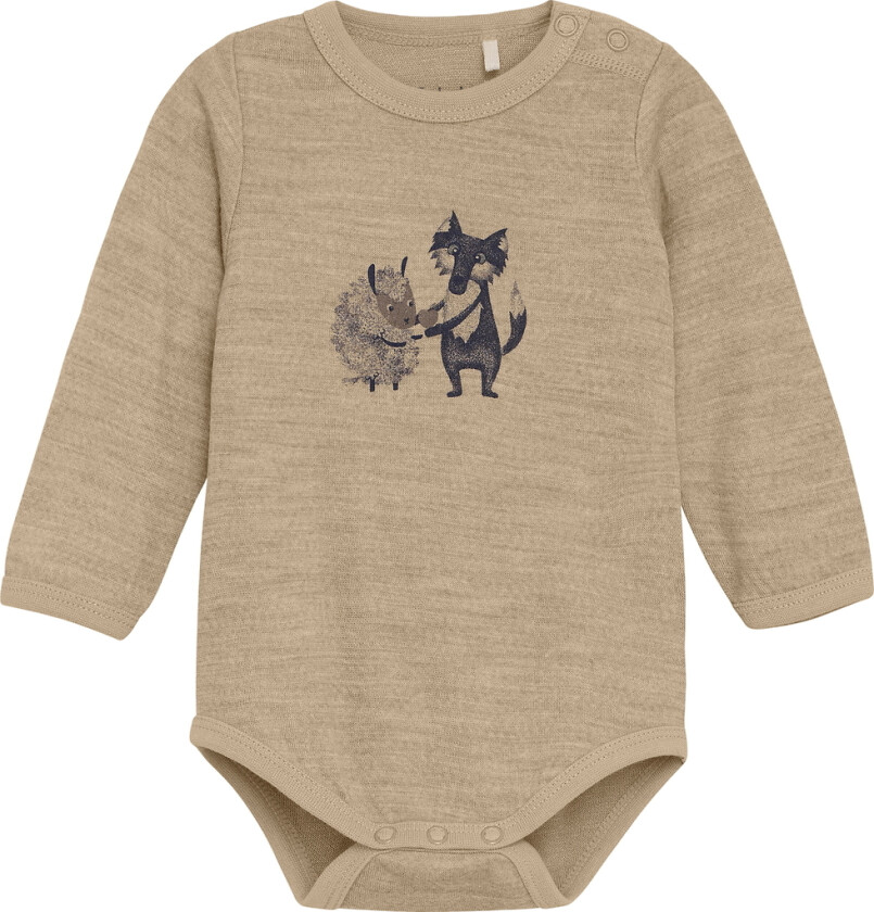 Body I/e - Ull - Savannah Tan m. Trykk - - 80 - Langermet Body