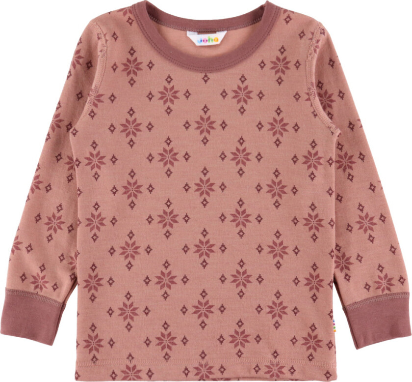 Genser - Ull/Bomull - Rose m. Snøfnugg - - 100 - Genser