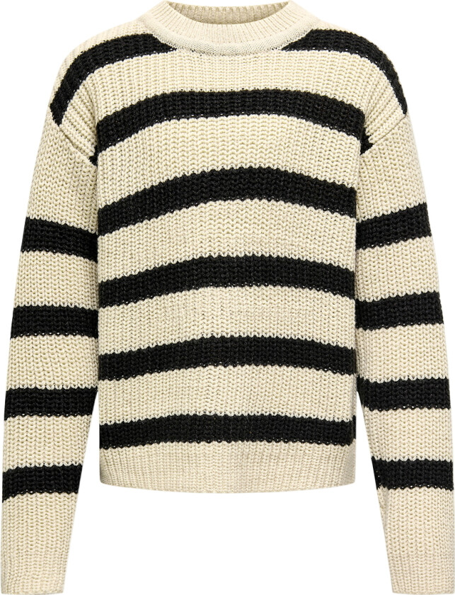 Genser - Strikk - Ingen - KogJusty - Eggnog/Black - - 9-10 år (134-140) - Genser