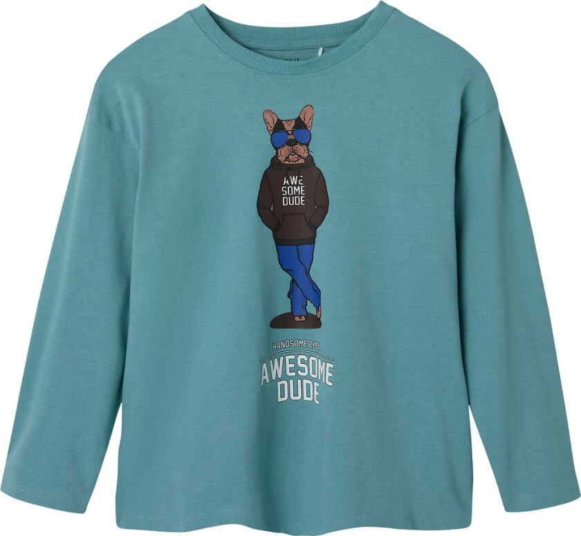 Genser - NkmPsakob - Mineral Blue - - 6 år (116) - Genser