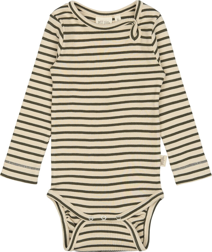 Body I/e - Rib - Modal - Green Leaf/Off White - - 68 - Langermet Body