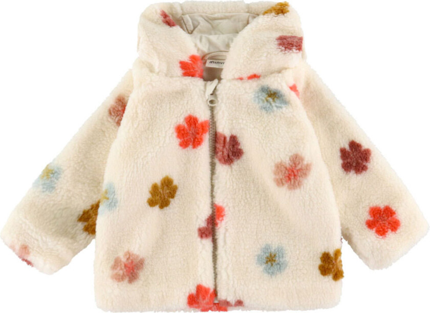 Fleecejakke - Sandskjell m. Blomster - - 62 - Fleecejakke