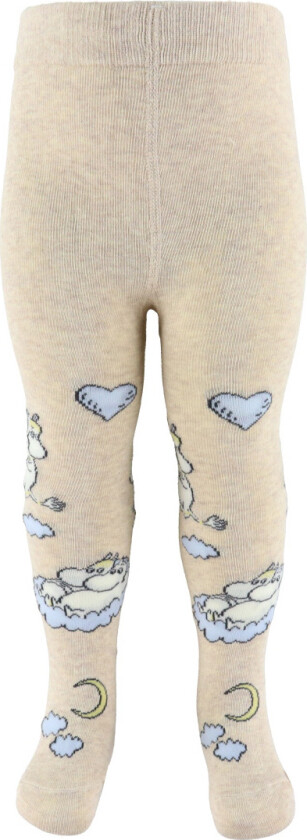 Strømpebukser - Jacquard - MOOMIN - Beige Melert - - 56/62 - Strømpebukser