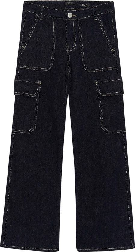 Jeans - Vid passform - Dark Blue Denim - - 9 år (134) - Jeans