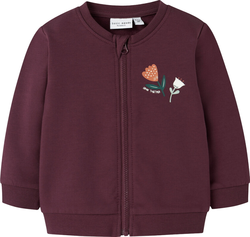 Genser med Glidelås - NbfVrillie - Fig/Blomster - - 62 - Cardigan