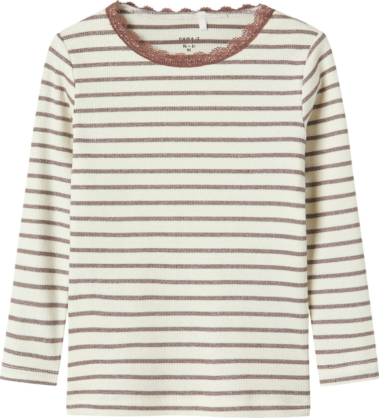 Genser - Slim - Rib - NmfNette - Pepperkorn - - 4 år (104) - Genser