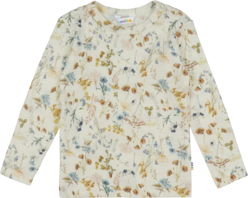 Genser - Ull - Off White m. Blomster - - 140 - Genser