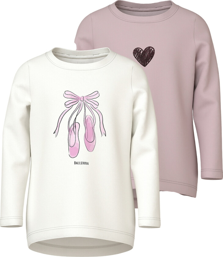 Genser - 2-pack - NmfVix - Polert Lilac/Cloud Danser - - 5 år (110) - Genser