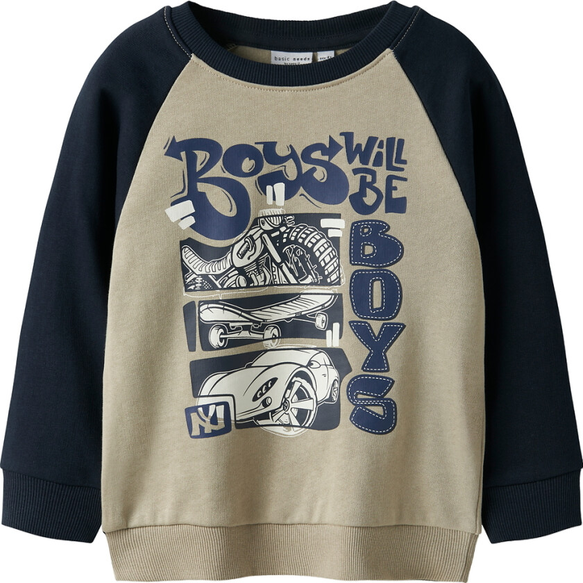 Collegegenser - NmmVildar - Islandsk fossil/Boys - - 3 år (98) - Collegegenser