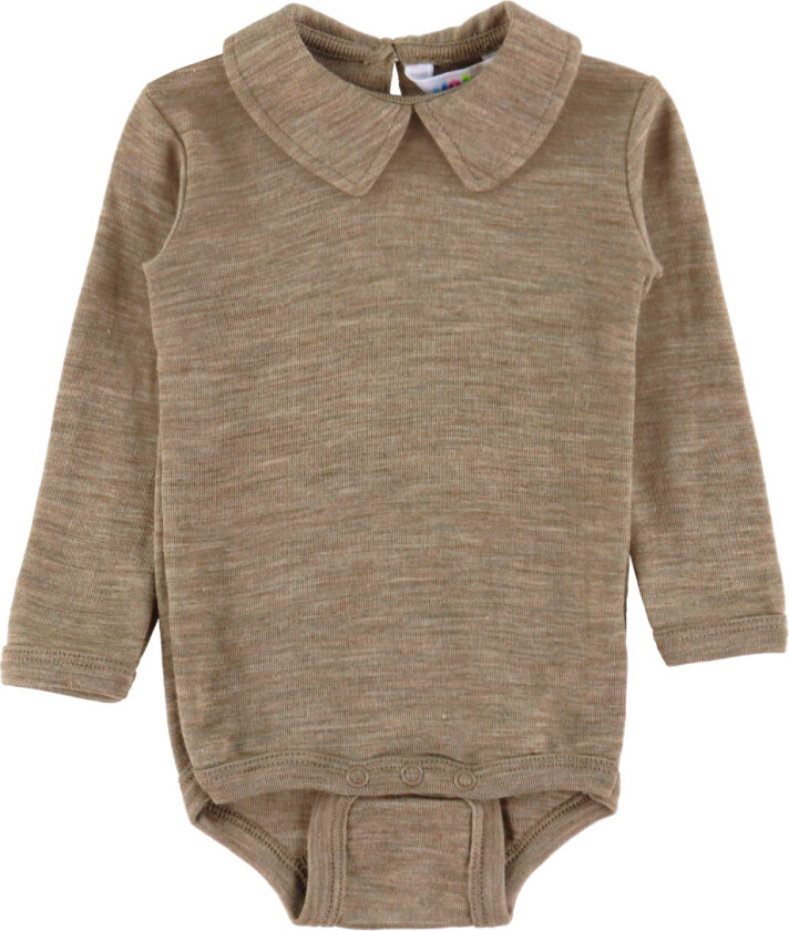 Body I/e - Ull/Silke - Beige Melange - - 50 - Langermet Body
