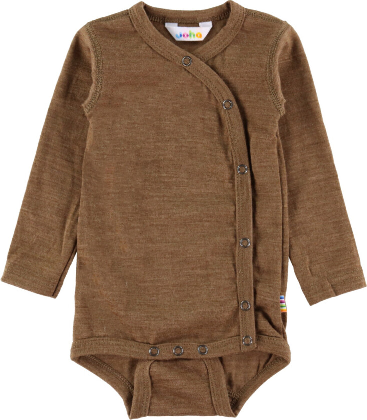 Omslagsbody I/e - Ull - Varm Brun - - 40 - Langermet Body