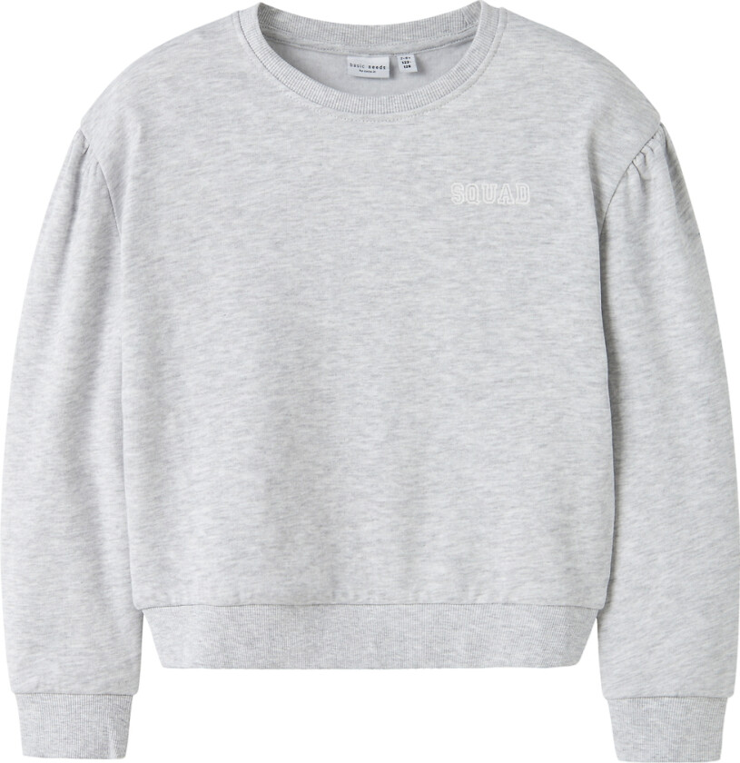 Collegegenser - NkfVima - Light Grey Melange/Troppen Lig - - 6 år (116) - Collegegenser