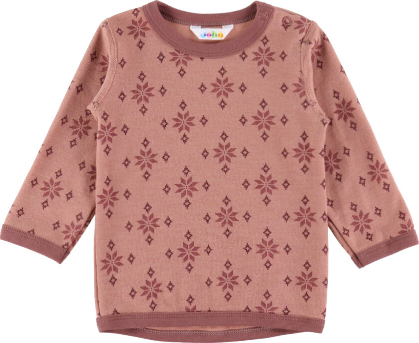 Genser - Ull/Bomull - Rose m. Snøfnugg - - 60 - Genser