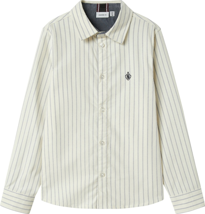 Skjorte - Noos - NkmNewsa - Jet Stream Stripes/Navy Blaz - - 7-8 år (122-128) - Skjorte