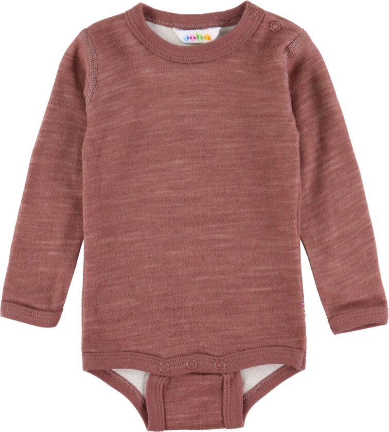 Body I/e - Ull/Bambus - Mørk Rose - - 50 - Langermet Body