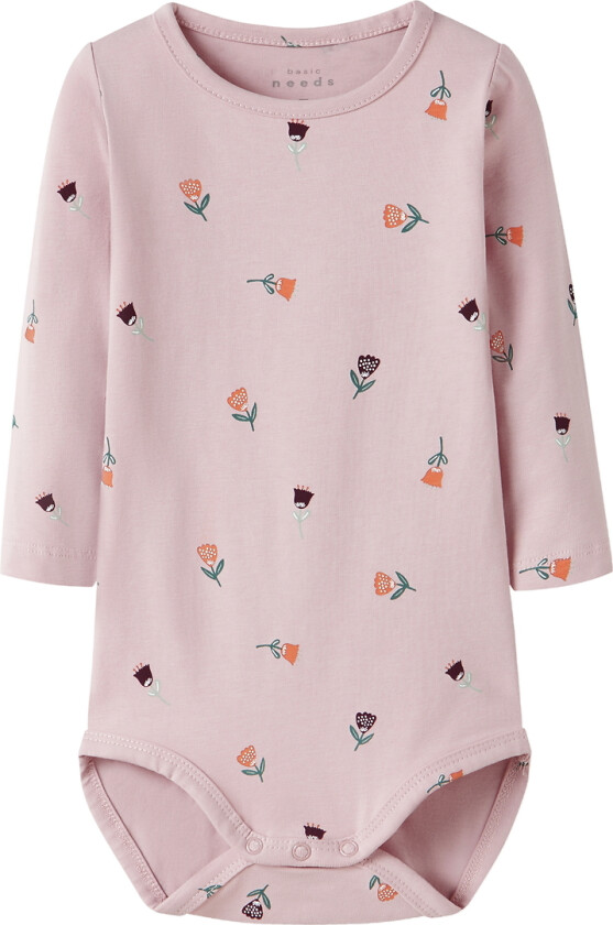 Body I/e - NbfVandora - Polert Lilac/Blomster - - 74 - Langermet Body