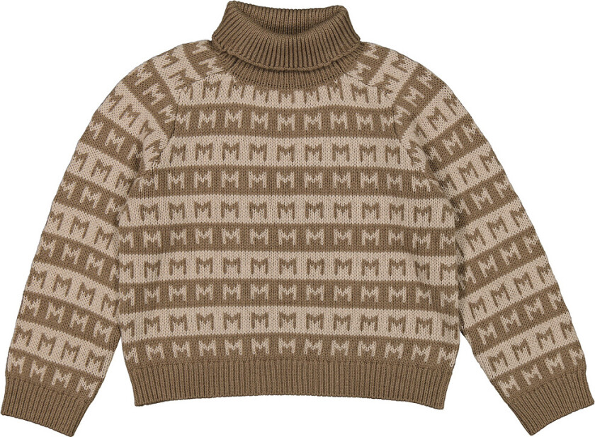 Genser - Bomull/Ull - Talmi - Terre Stripe - - 10 år (140) - Genser